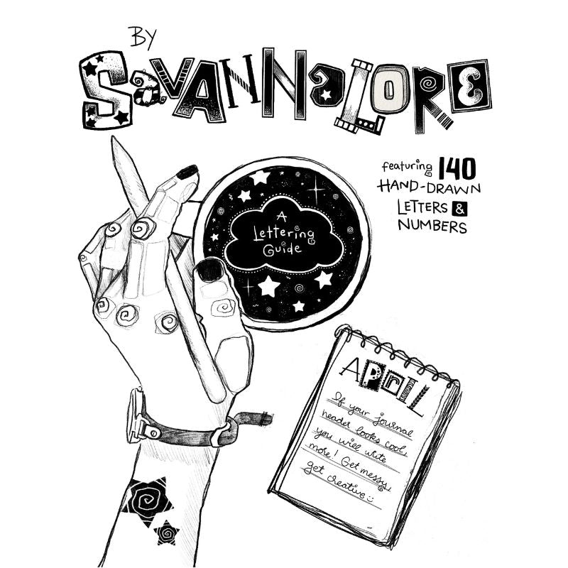Savannalore Lettering Guide - 9-Page Digital Download