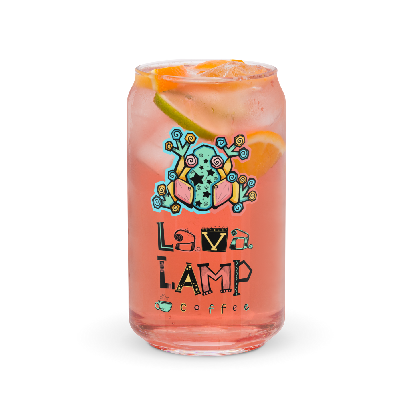 Lava Frog Iced Coffee Glass