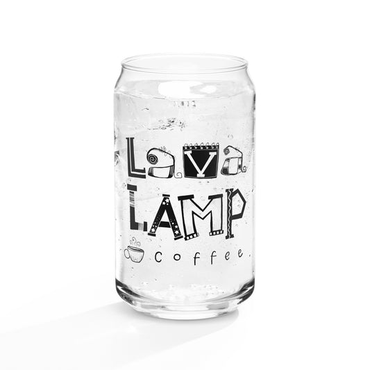 Lava Lamp Coffee Logo Iced Coffee Glass