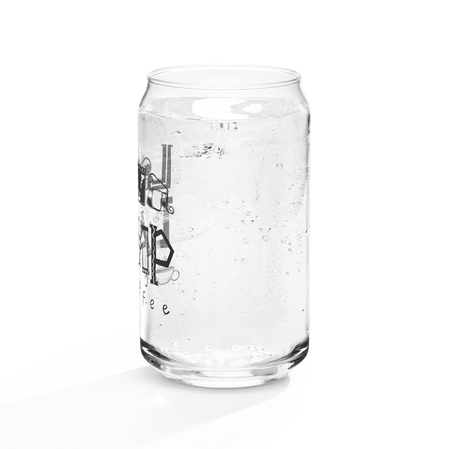 Lava Lamp Coffee Logo Iced Coffee Glass