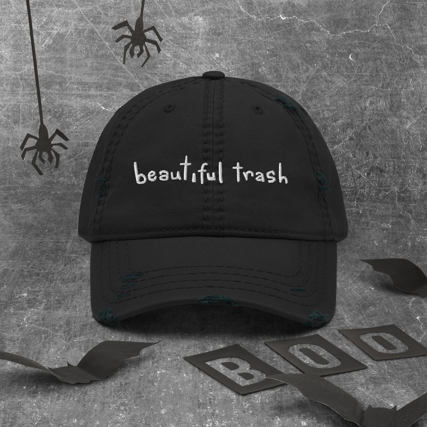 Beautiful Trash Distressed Dad Hat