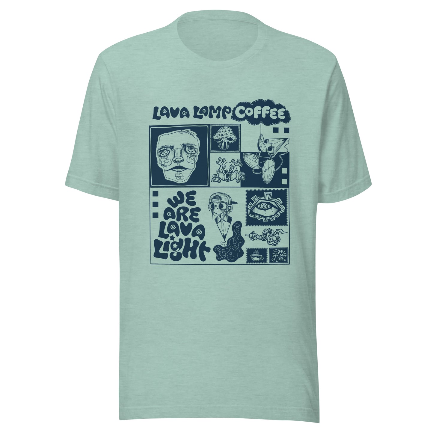 Lava Lamp Coffee Poster Tee | Navy