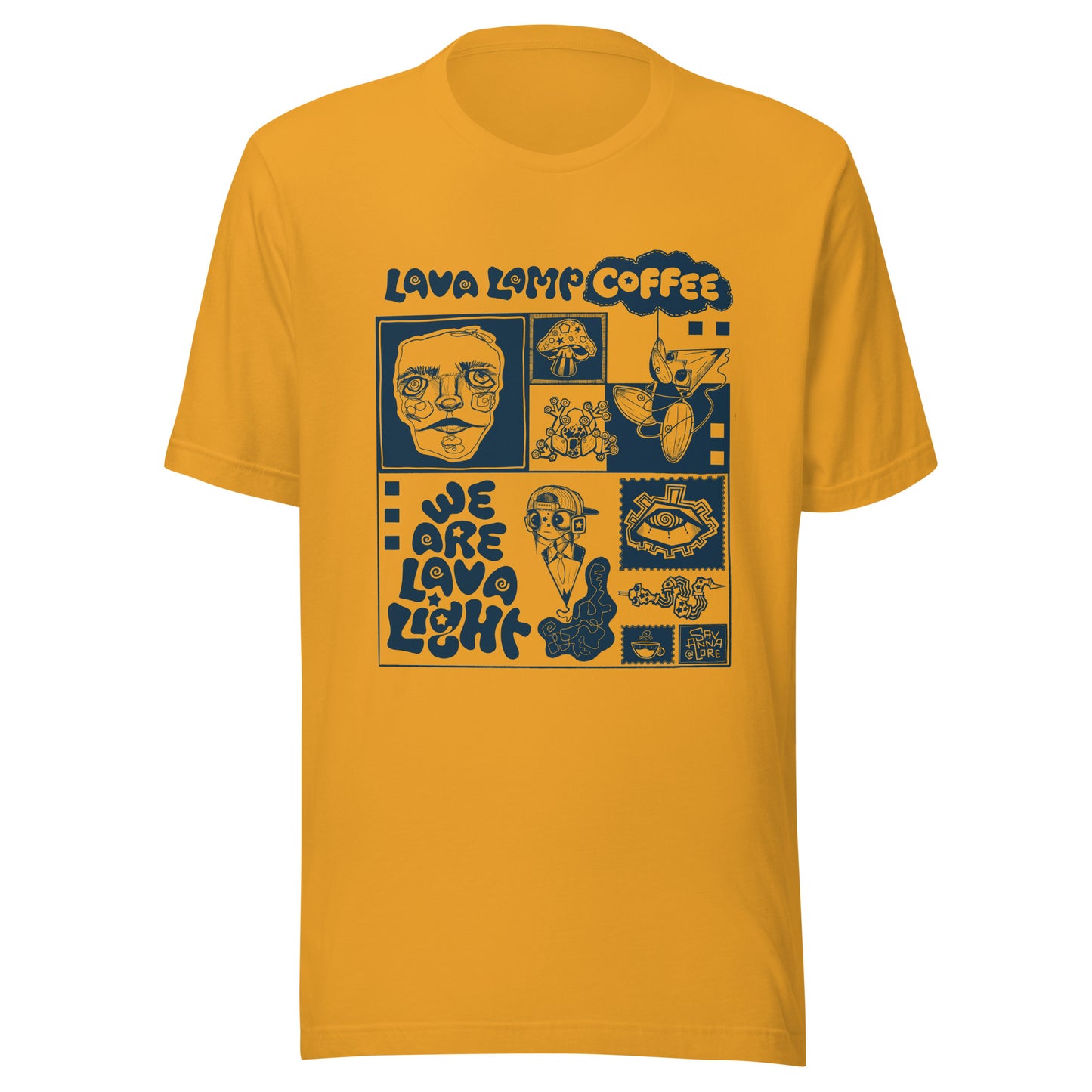 Lava Lamp Coffee Poster Tee | Navy