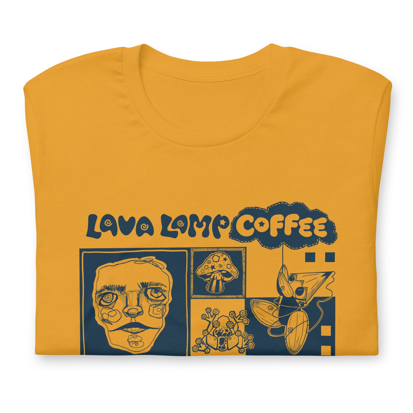 Lava Lamp Coffee Poster Tee | Navy