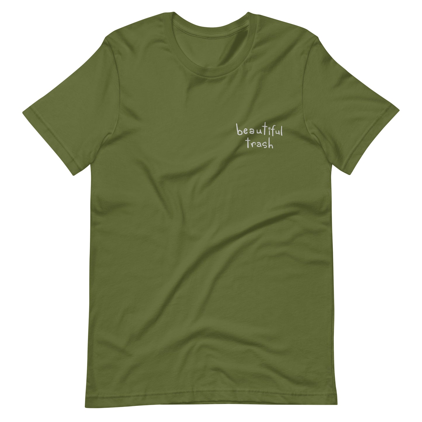Beautiful Trash Hand-Writing Tee | Left-Breast Logo Embroidery