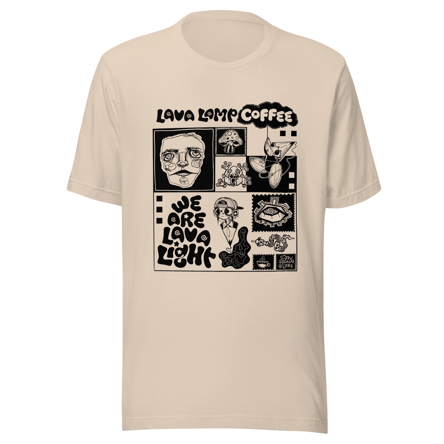 Lava Lamp Coffee Poster Tee | Black