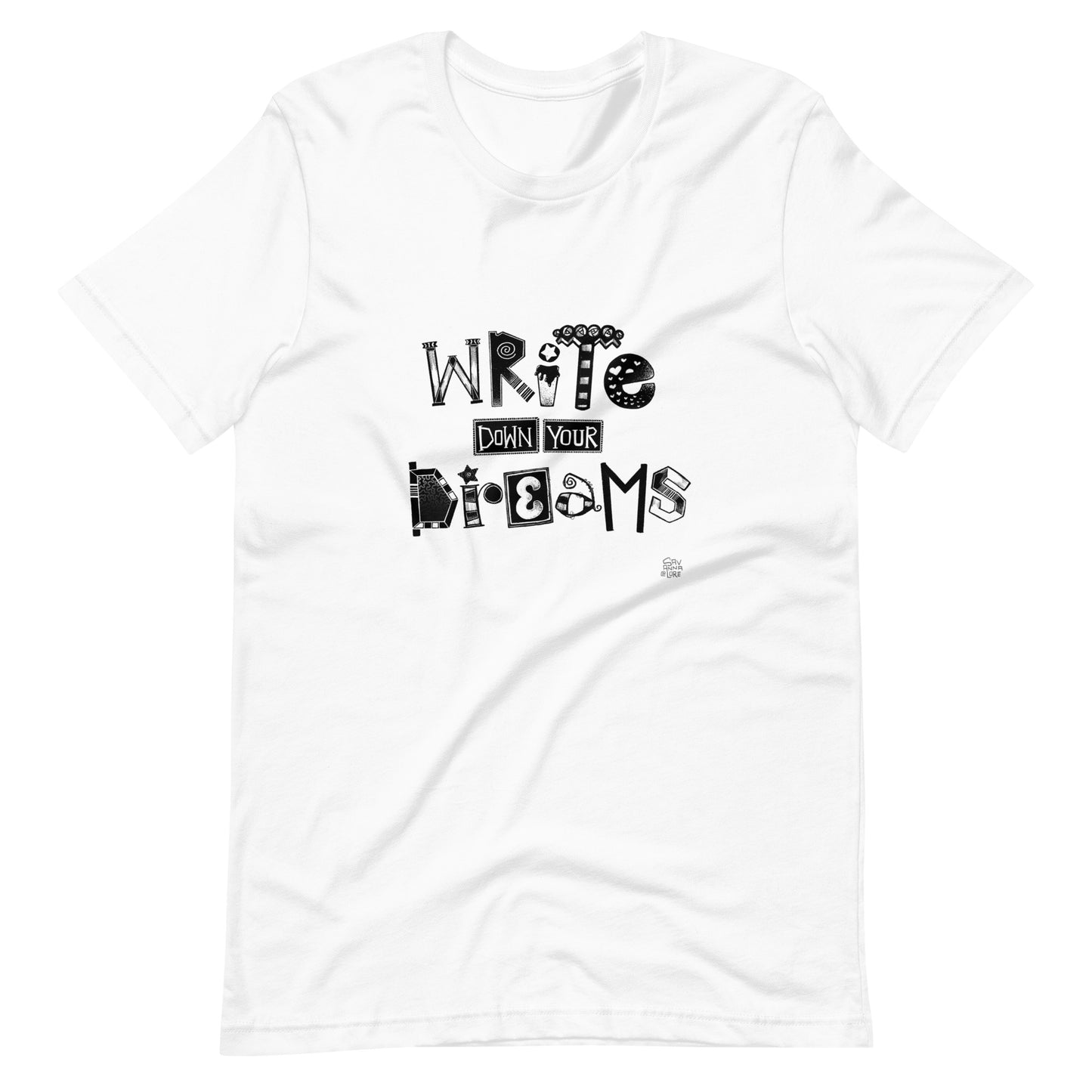 Write Down Your Dreams Shirt | Hand-Lettered by Savannalore