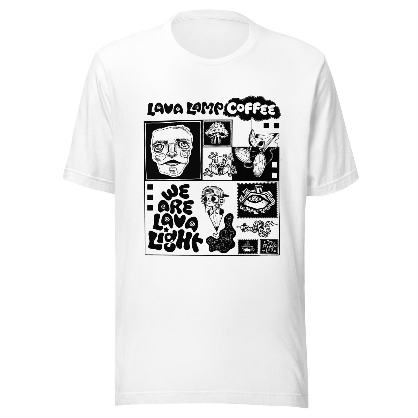 Lava Lamp Coffee Poster Tee | Black