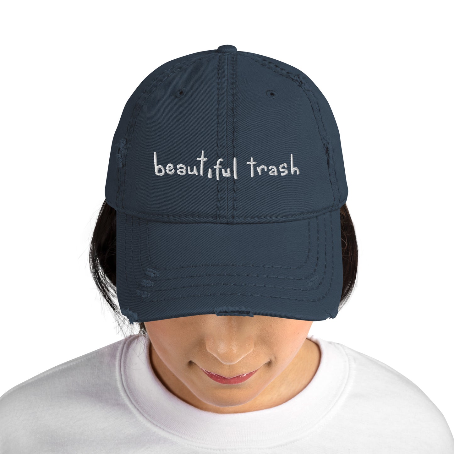 Beautiful Trash Distressed Dad Hat