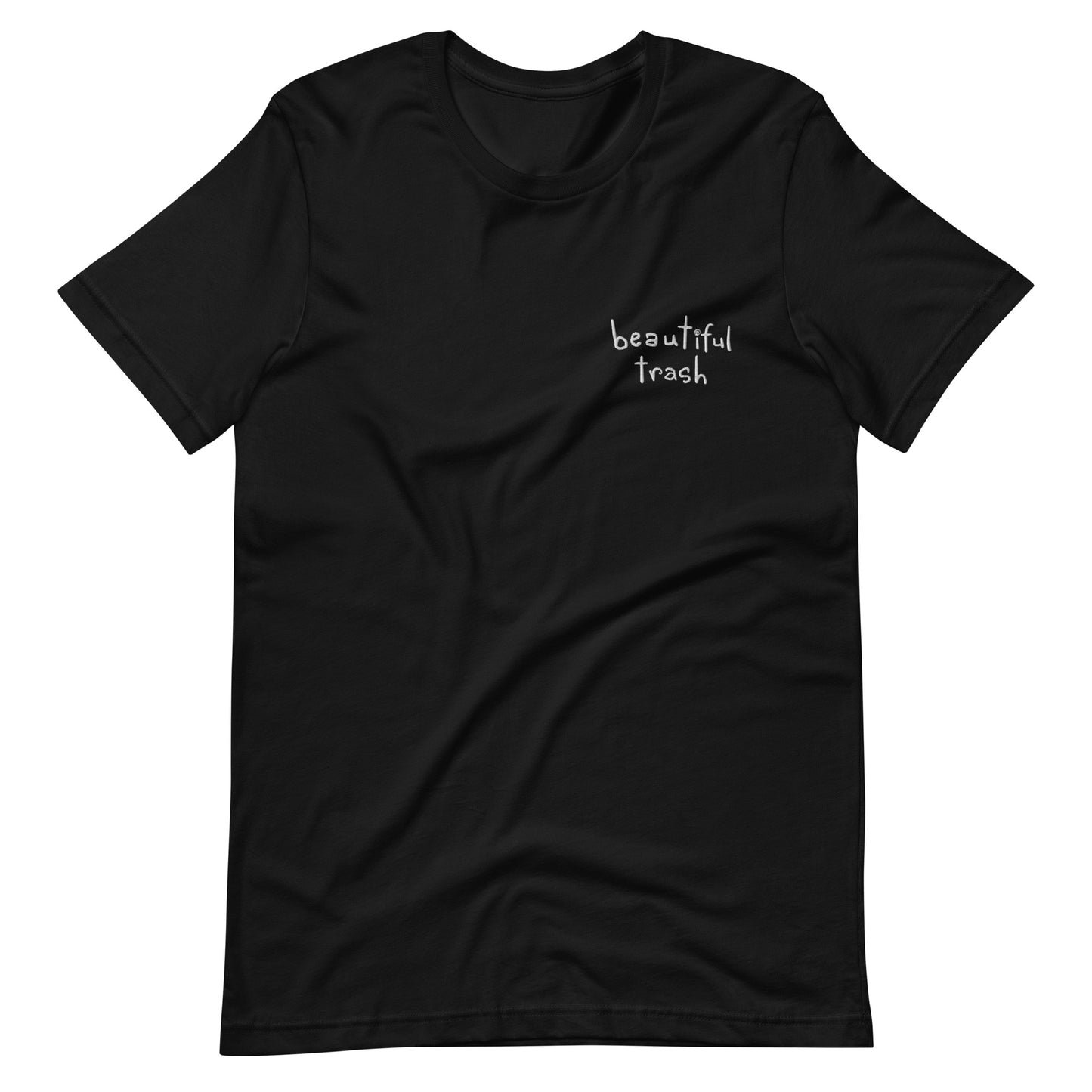 Beautiful Trash Hand-Writing Tee | Left-Breast Logo Embroidery