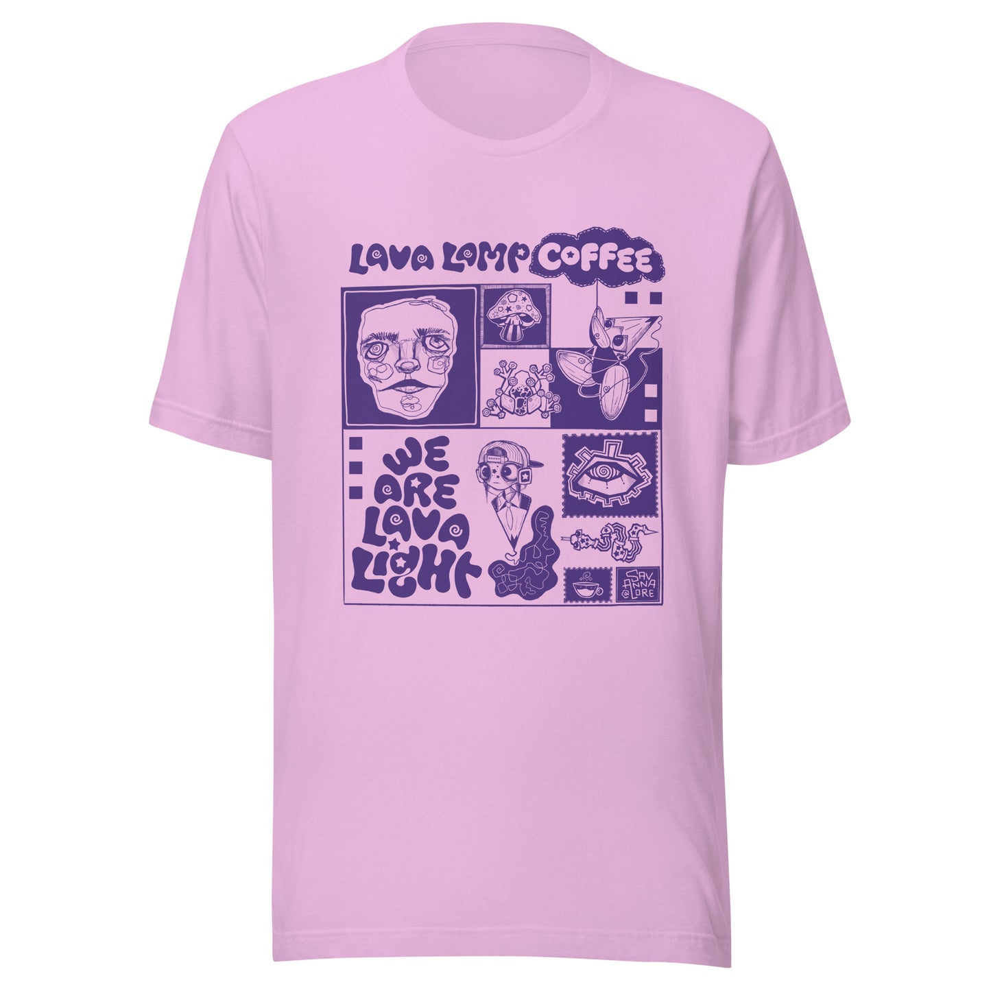 Lava Lamp Coffee Poster Tee | Lilac