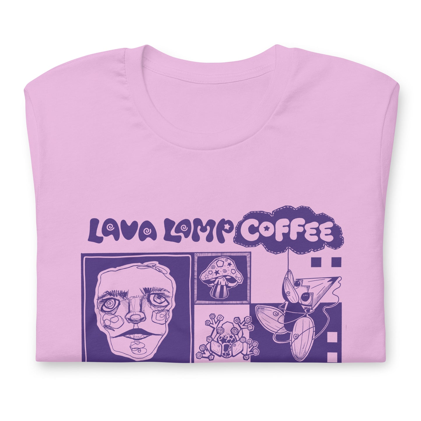 Lava Lamp Coffee Poster Tee | Lilac