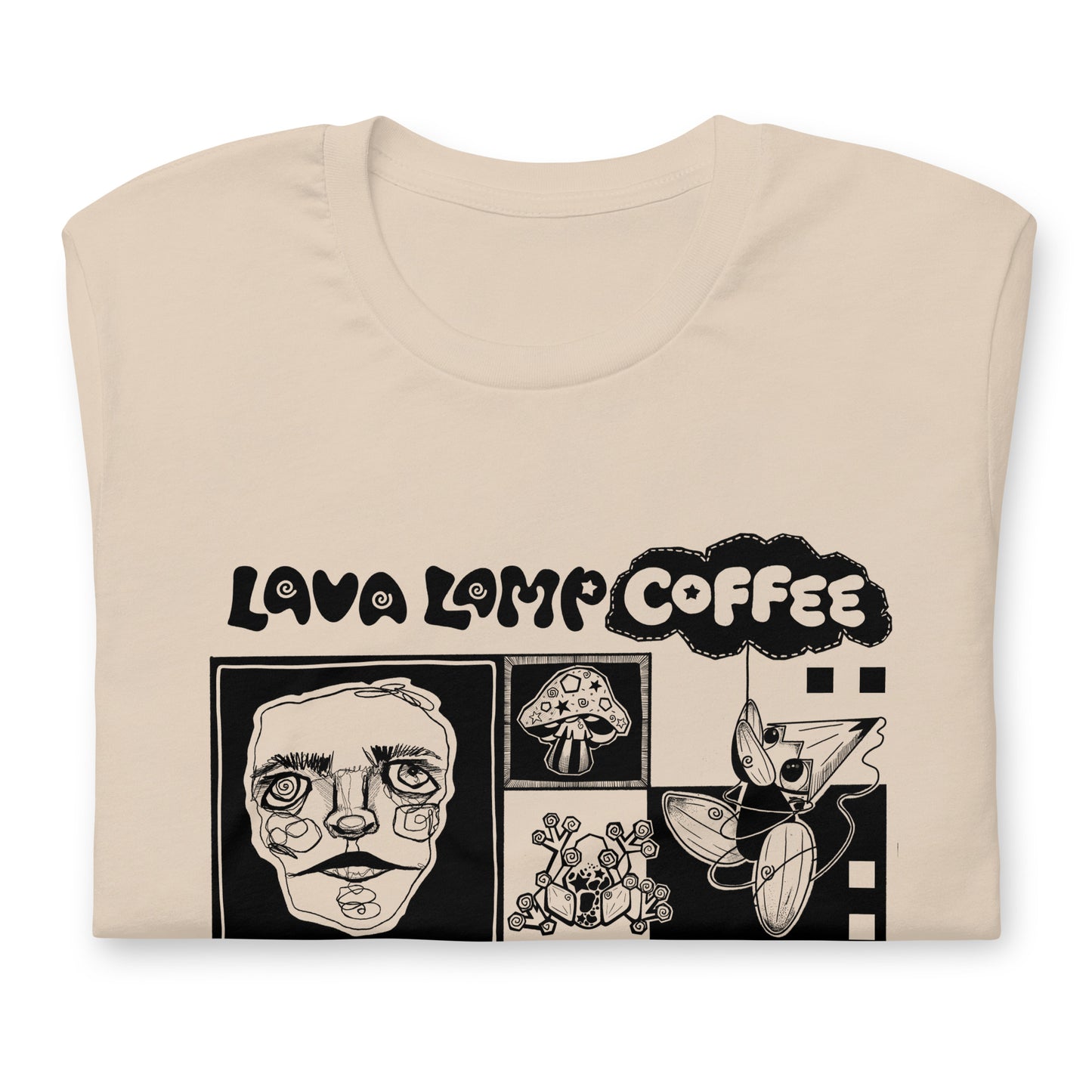 Lava Lamp Coffee Poster Tee | Black