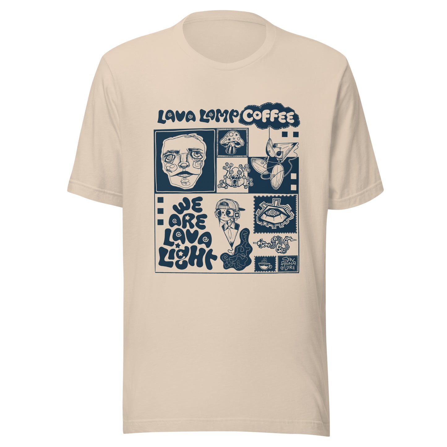 Lava Lamp Coffee Poster Tee | Navy